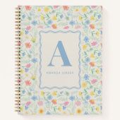 Wildflower Floral Personalized Notitieboek (Voorkant)