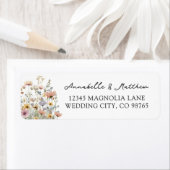 Wildflower Floral Return Address Etiket (Insitu)
