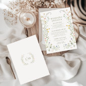 Wildflower Floral Spring Wedding Details Kaarten