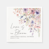 Wildflower Floral Vrijgezellenfeest servetten (Voorkant)