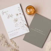 Wildflower Floral Waterverf | De Kaart Datum opsla