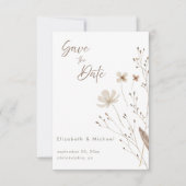 Wildflower Floral Waterverf | De Kaart Datum opsla (Voorkant)
