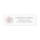Wildflower Floral Wedding Address Label (Voorkant)