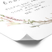 Wildflower Floral Wedding Greenery Guestbook Sign Poster (Hoek)