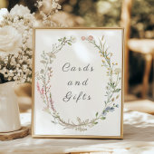 Wildflower Floral Wedding Greenery Kaarten en gesc Poster