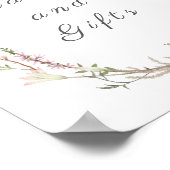 Wildflower Floral Wedding Greenery Kaarten en gesc Poster (Hoek)