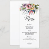 Wildflower Floral Wedding Menu (Voorkant / Achterkant)