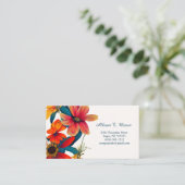 Wildflower Flourish Calling Card Visitekaartje (Staand voorkant)