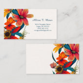 Wildflower Flourish Calling Card Visitekaartje (Voorkant / Achterkant)