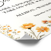 Wildflower Flower bar teken vrijgezellenfeest Poster (Hoek)