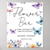 Wildflower Flower bar teken vrijgezellenfeest Poster (Voorkant)