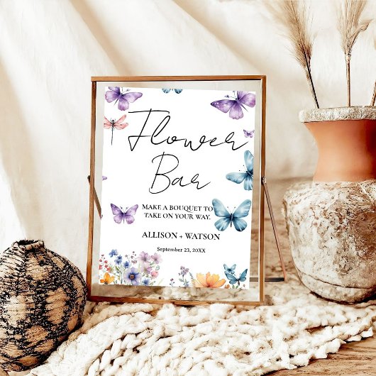 Wildflower Flower bar teken vrijgezellenfeest Poster