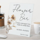 Wildflower Flower bar teken vrijgezellenfeest Reclamebord Met Voetstuk (Insitu)