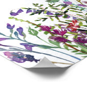 Wildflower Flower Bar Vrijgezellenfeest Poster (Hoek)