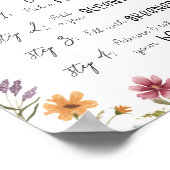 Wildflower Flower Bar Vrijgezellenfeest teken Poster (Hoek)