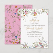 Wildflower Flowers baby shower Kaart (Voorkant / Achterkant)