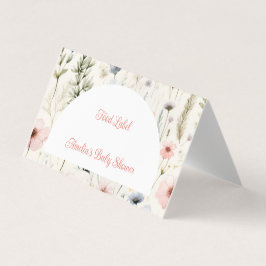 Wildflower Food Label / Place Card voor Baby showe Visitekaartje