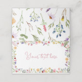 Wildflower Food Tent Place Card Plaatskaartje (Buitenkant ongevouwen)