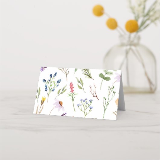 Wildflower Food Tent Place Card Plaatskaartje (Achterkant)