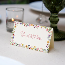 Wildflower Food Tent Place Card Plaatskaartje