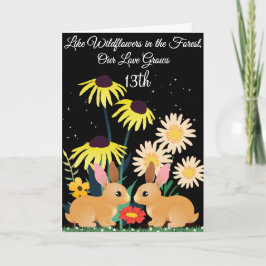 Wildflower Forest 13e Jubileum voor man Kaart