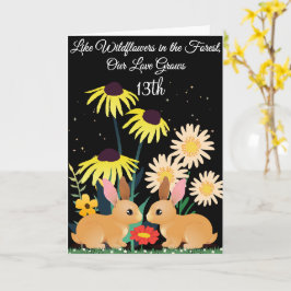 Wildflower Forest 13e Jubileum voor man Kaart