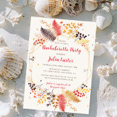 Wildflower Forest Fern Mushroom Bachelorette Party Kaart