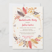 Wildflower Forest Fern Mushroom Bachelorette Party Kaart (Voorkant)