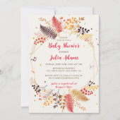 Wildflower Forest Mushroom Foliage Baby shower Kaart (Voorkant)