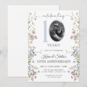 Wildflower Foto 10e verjaardag Kaart (Voorkant / Achterkant)