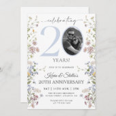 Wildflower Foto 20ste Verjaardag Kaart (Voorkant / Achterkant)