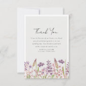 Wildflower foto bruiloft bedankkaart (Voorkant)