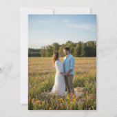 Wildflower Foto Bruiloft Save The Date (Achterkant)