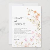 Wildflower foto Casual bruiloft Kaart (Voorkant)