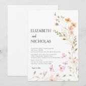 Wildflower foto Casual bruiloft Kaart (Voorkant / Achterkant)