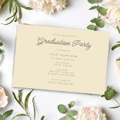 Wildflower Foto Meisje Middelbare School Afstudeer Kaart