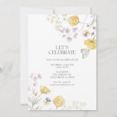 Wildflower Foto Meisje Middelbare School Afstudeer Kaart (Achterkant)