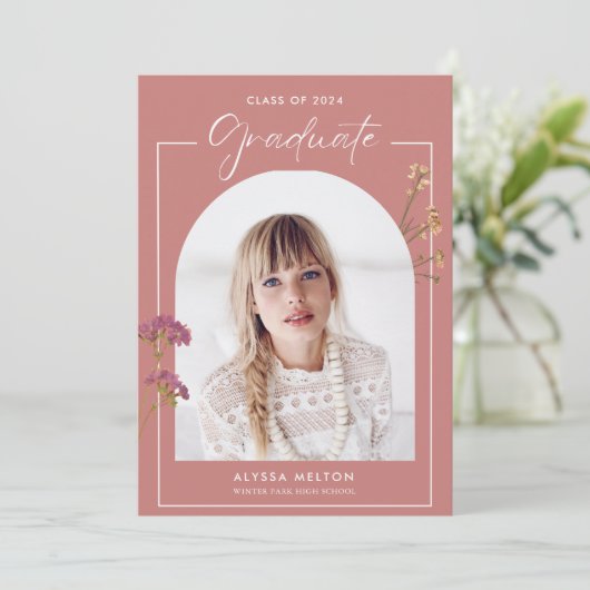 Wildflower Foto Middelbare School Afstudeerfeest (Staand voorkant)