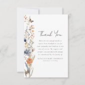 Wildflower foto sympathie begrafenis bedankkaart (Voorkant)