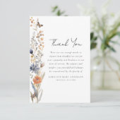 Wildflower foto sympathie begrafenis bedankkaart (Staand voorkant)