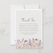 Wildflower foto sympathie begrafenis bedankkaart (Voorkant)