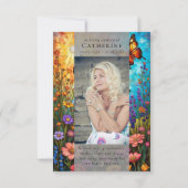 Wildflower Foto Sympathy Funeral Memorial Bedankkaart (Achterkant)