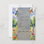 Wildflower Foto Sympathy Funeral Memorial Bedankkaart (Voorkant)