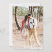 Wildflower Foto Terracotta Wedding Invitation Kaart (Achterkant)