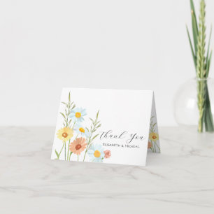 Wildflower Foto Weddenschap Bedankt kaarten