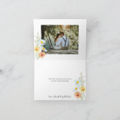 Wildflower Foto Weddenschap Bedankt kaarten (Binnen)