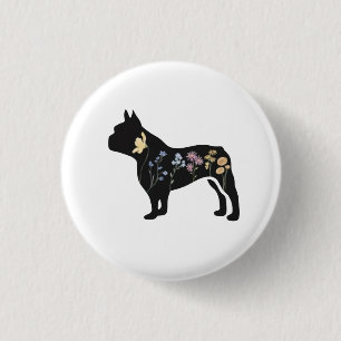 Wildflower Franse Bulldog Ronde Button 3,2 Cm