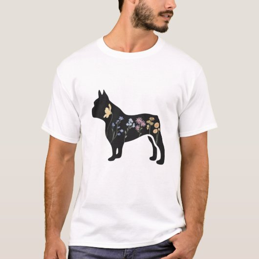 Wildflower Franse Bulldog T-shirt (Voorkant)