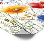 Wildflower Funeral Celebration Of Life Photo Sign Poster (Hoek)