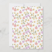 Wildflower ganzen Nest in Bloom Baby shower Kaart (Achterkant)